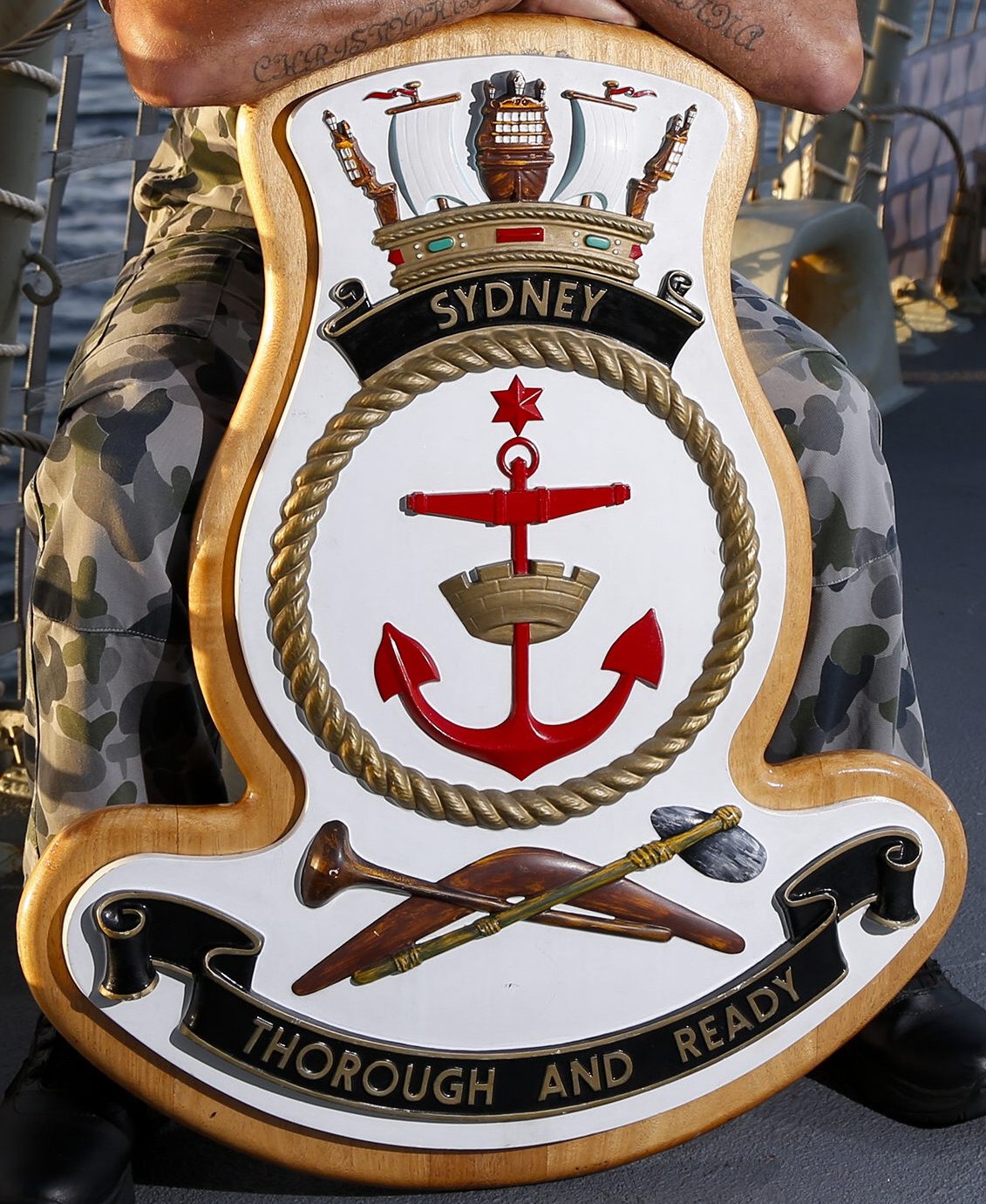 hmas sydney ddgh-42 insignia crest patch badge hobart class guided missile destroyer royal australian navy 03c