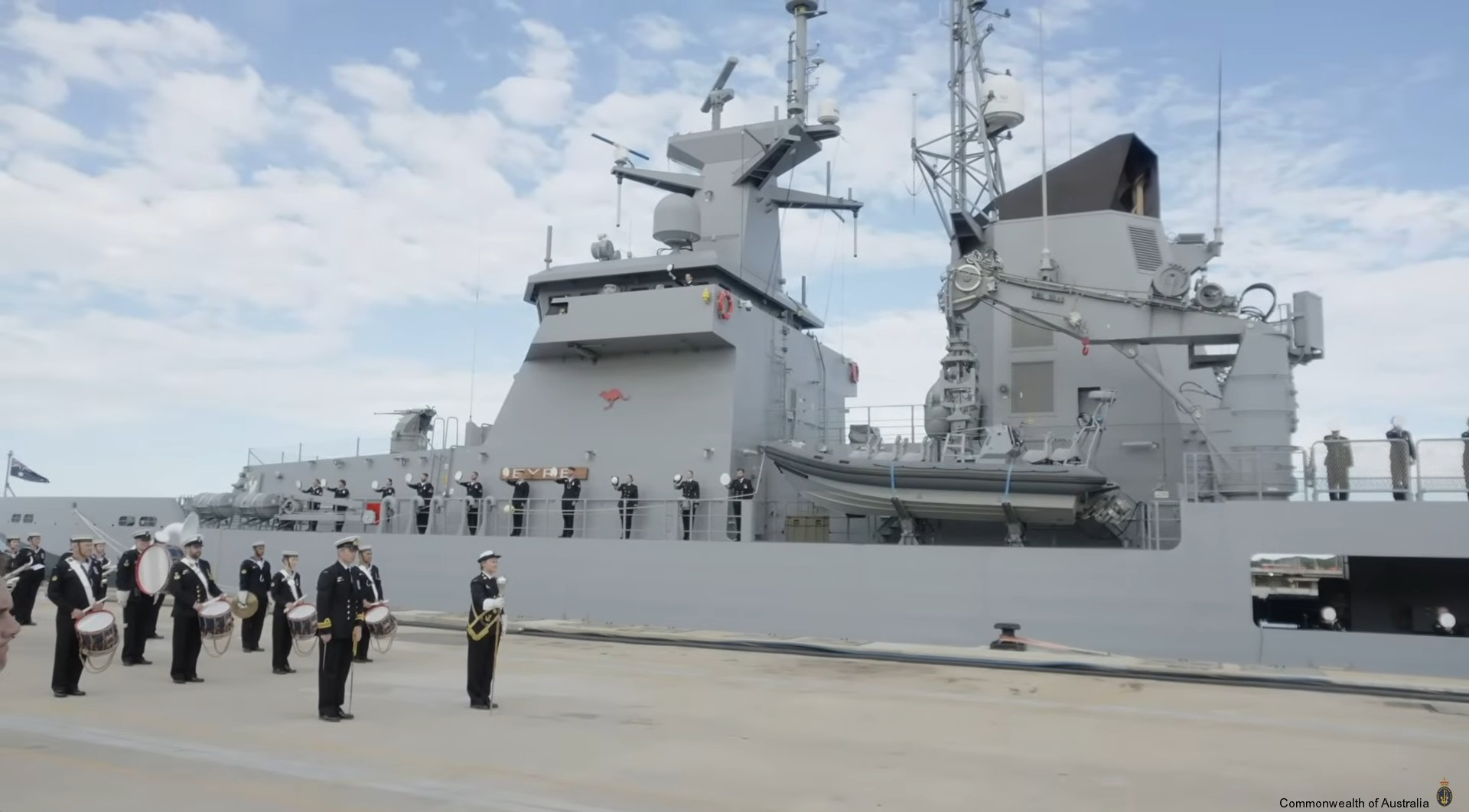 hmas eyre opv-204 arafura class offshore patrol vessel royal australian navy commissioning ceremony 2026