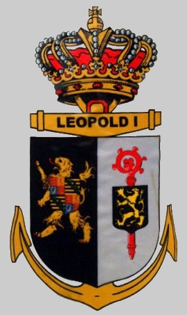 f-930 bns leopold I insignia crest patch badge frigate belgian navy 02
