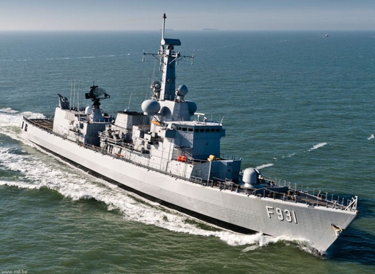 f-931 bns louise marie frigate belgian navy karel doorman class 18 rim-7 sea sparrow missile sam