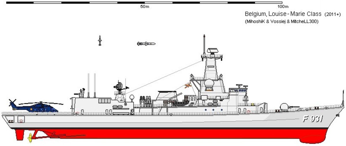 f-931 bns louise marie frigate belgian navy karel doorman class 35 drawing