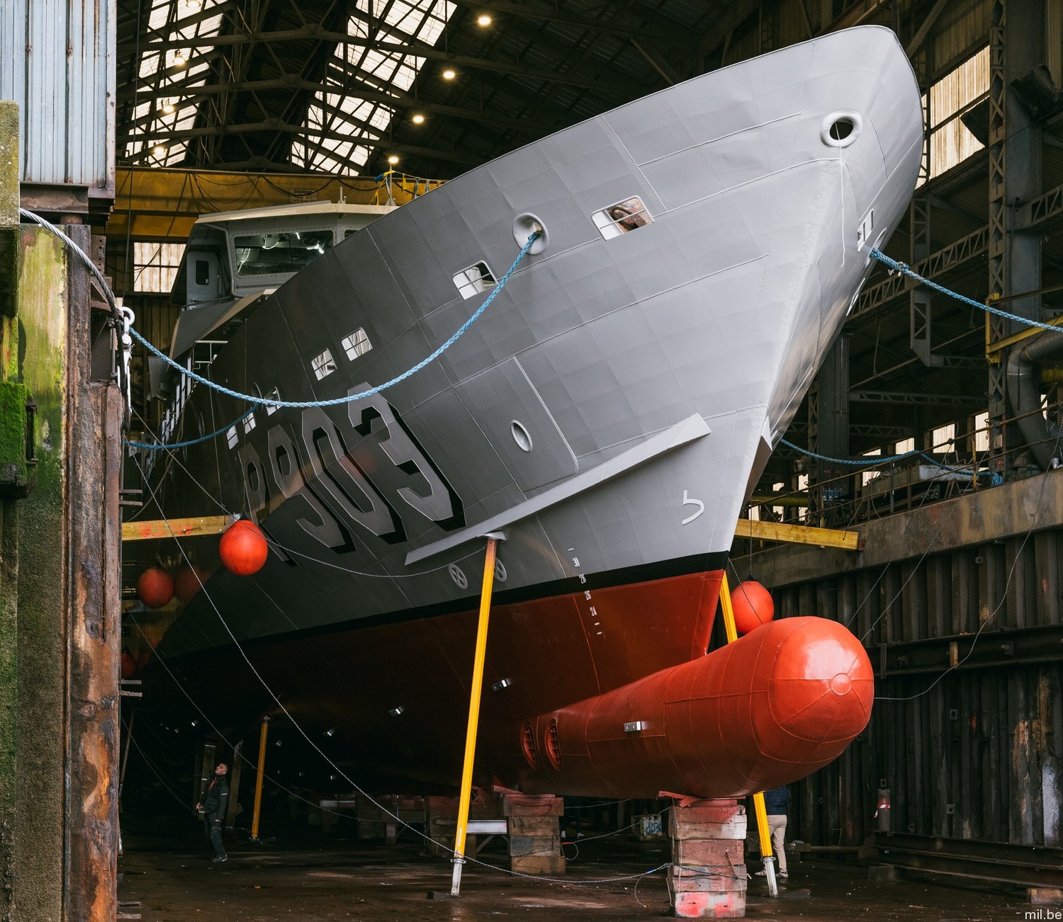 p903 bns vega patrol vessel belgian navy launching 2026 socarenam 03