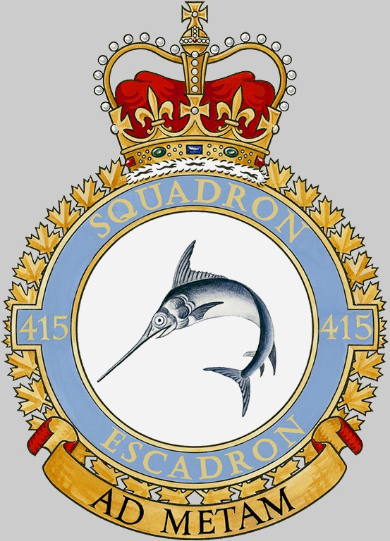 415 long range patrol force development squadron insignia crest patch badge royal canadian navy cp-140 aurora cfb greenwood
