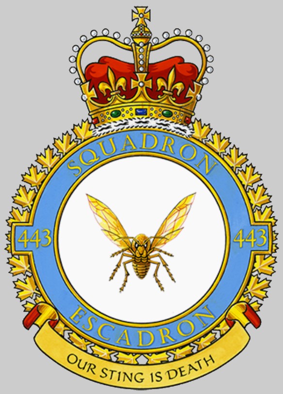 443 maritime helicopter squadron royal canadian air force navy insignia crest patch badge sea king