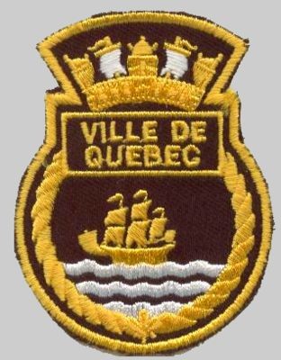 ffh-332 hmcs ville de quebec insignia crest patch badge halifax class helicopter patrol frigate royal canadian navy 05p