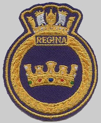 ffh-334 hmcs regina insignia crest patch badge halifax class helicopter patrol frigate royal canadian navy 04p