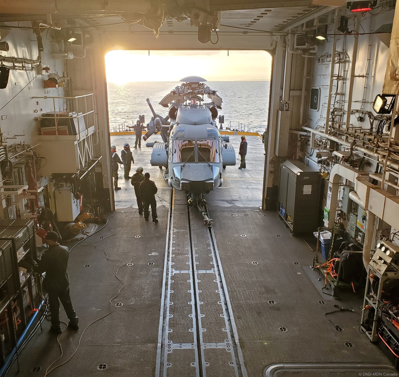 halifax class helicopter patrol frigate royal canadian navy 44c hangar helicopter