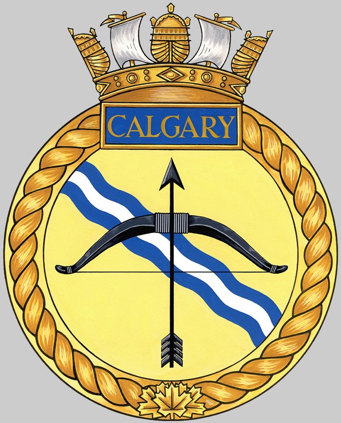ffh-335 hmcs calgary insignia crest patch badge halifax class helicopter patrol frigate ncsm royal canadian navy 02x