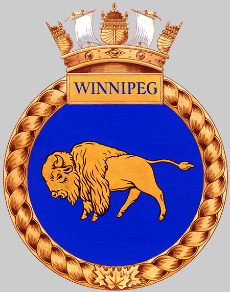 ffh-338 hmcs winnipeg insignia crest patch badge halifax class helicopter patrol frigate ncsm royal canadian navy 02c