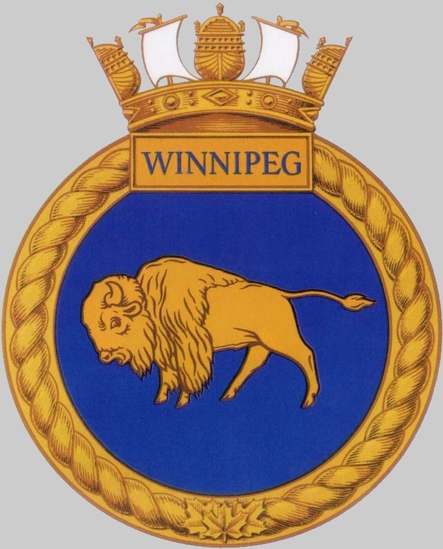ffh-338 hmcs winnipeg insignia crest patch badge halifax class helicopter patrol frigate ncsm royal canadian navy 03c