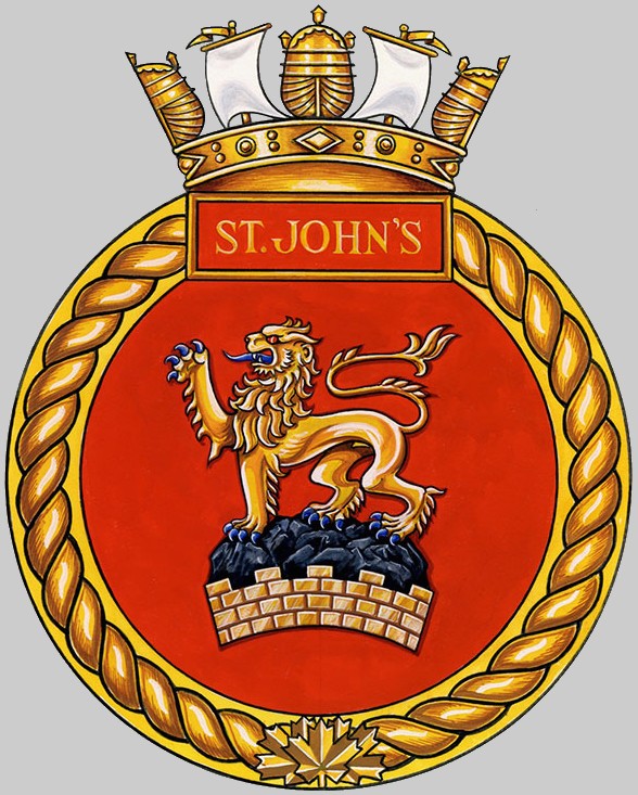 ffh-340 hmcs st. john's insignia crest patch badge halifax class helicopter patrol frigate ncsm royal canadian navy 02c