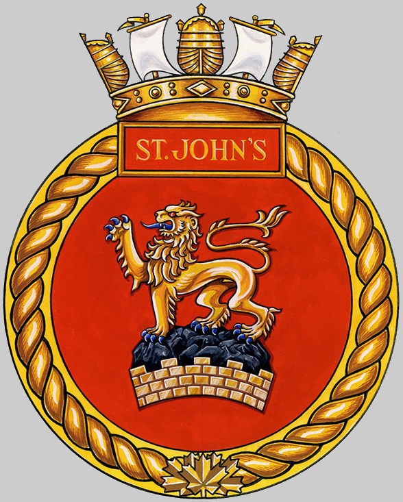 ffh-340 hmcs st. john's insignia crest patch badge halifax class helicopter patrol frigate ncsm royal canadian navy 02x