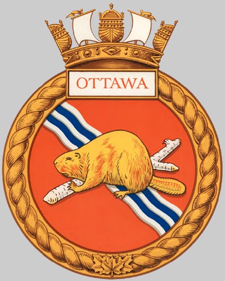ffh-441 hmcs ottawa insignia crest patch badge halifax class helicopter patrol frigate ncsm royal canadian navy 03x