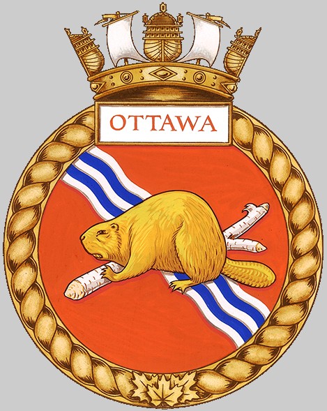 ffh-441 hmcs ottawa insignia crest patch badge halifax class helicopter patrol frigate ncsm royal canadian navy 04c