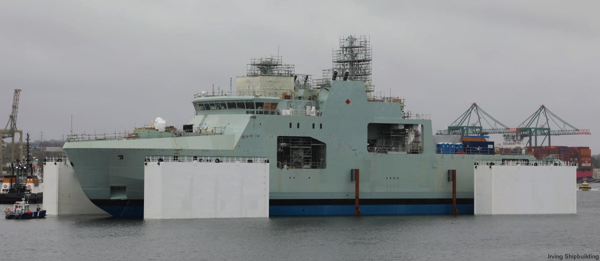 aopv-432 hmcs max bernays harry dewolf class arctic offshore patrol vessel ncsm royal canadian navy 04 launching