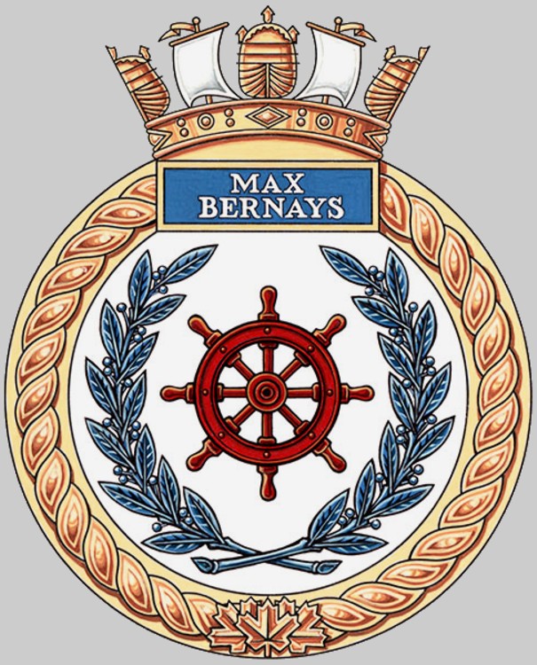 aopv-432 hmcs max bernays insignia crest patch badge harry dewolf class arctic offshore patrol vessel ncsm royal canadian navy 02x