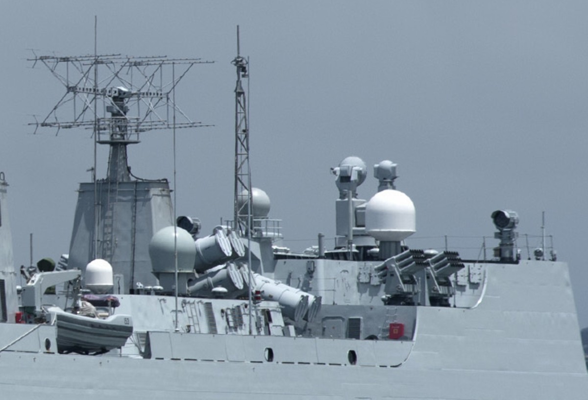 type 052c class guided missile destroyer yj-62 ssm decoy launcher type-730 ciws china people's liberation army navy 07a