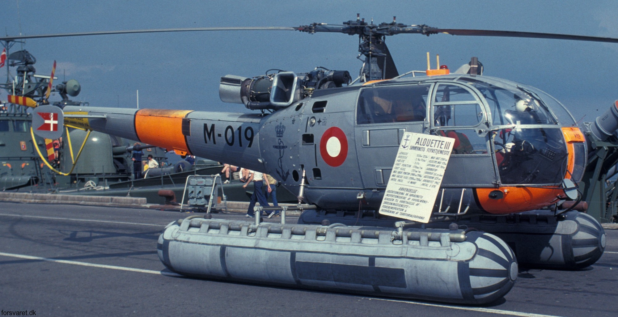 sa 316b alouette iii helicopter royal danish navy søværnet kongelige danske marine sud aviation m-019 03