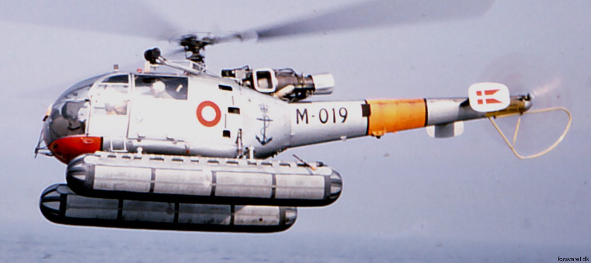 sa 316b alouette iii helicopter royal danish navy søværnet kongelige danske marine sud aviation m-019 06