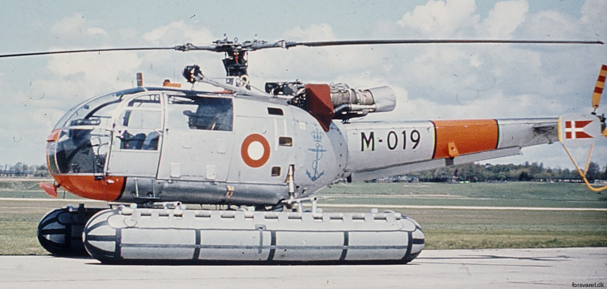 sa 316b alouette iii helicopter royal danish navy søværnet kongelige danske marine sud aviation m-019 07