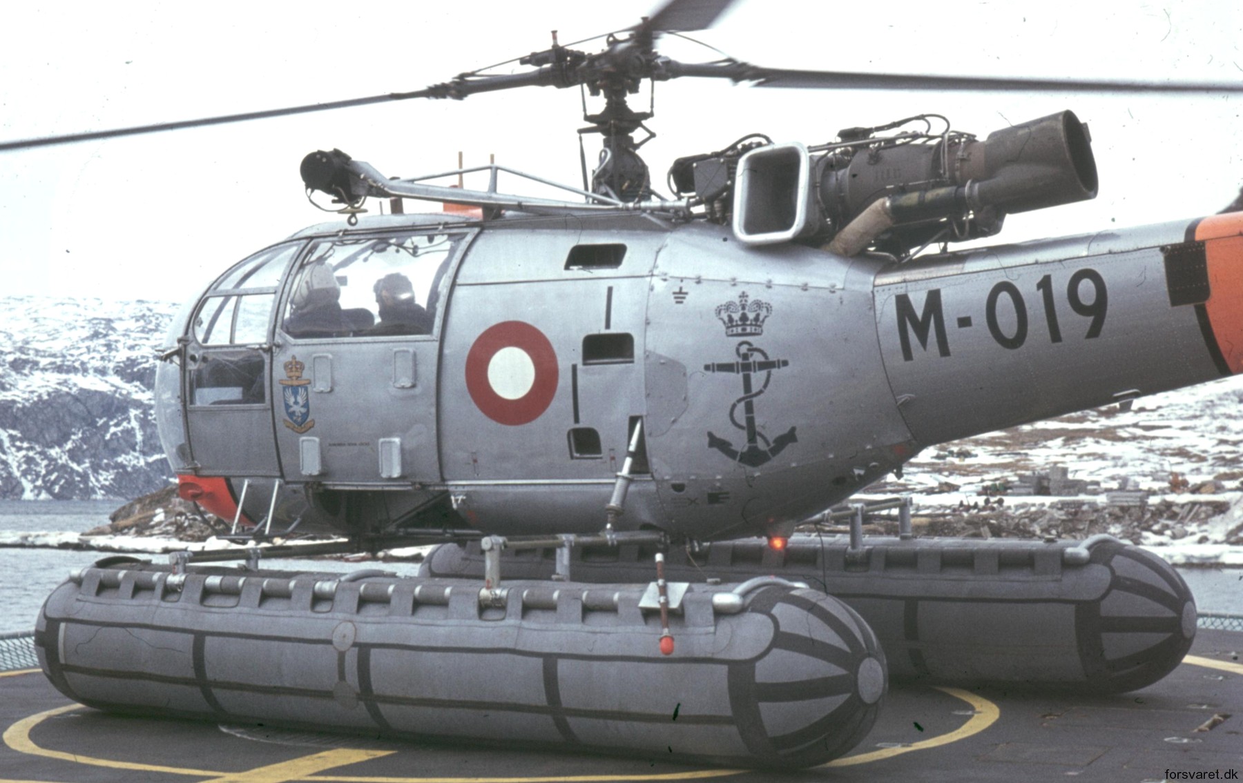 sa 316b alouette iii helicopter royal danish navy søværnet kongelige danske marine sud aviation m-019 08
