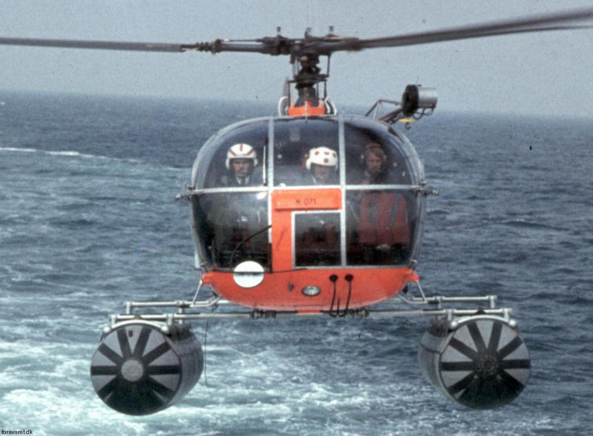 sa 316b alouette iii helicopter royal danish navy søværnet kongelige danske marine sud aviation m-071 04