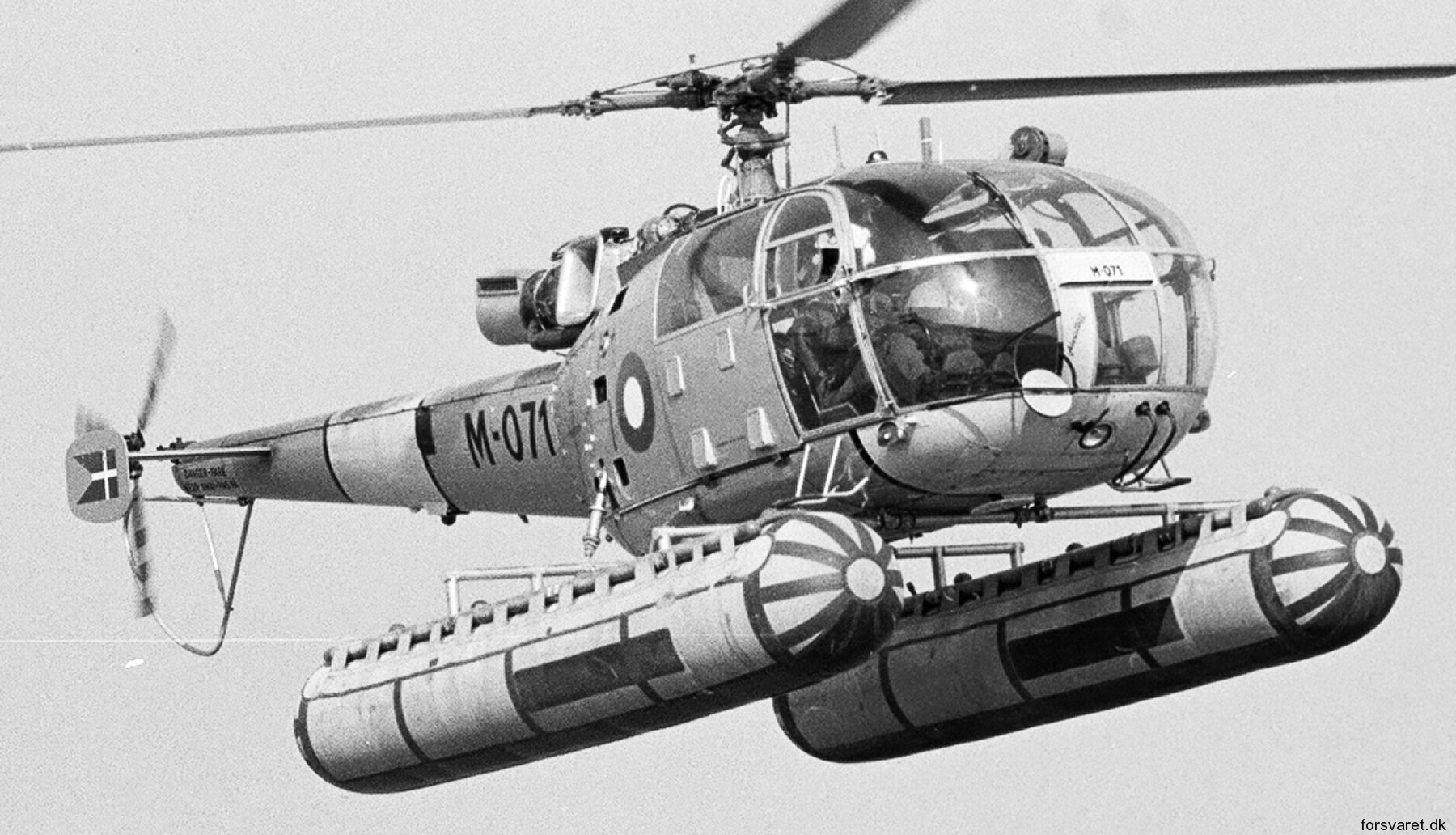 sa 316b alouette iii helicopter royal danish navy søværnet kongelige danske marine sud aviation m-071 11