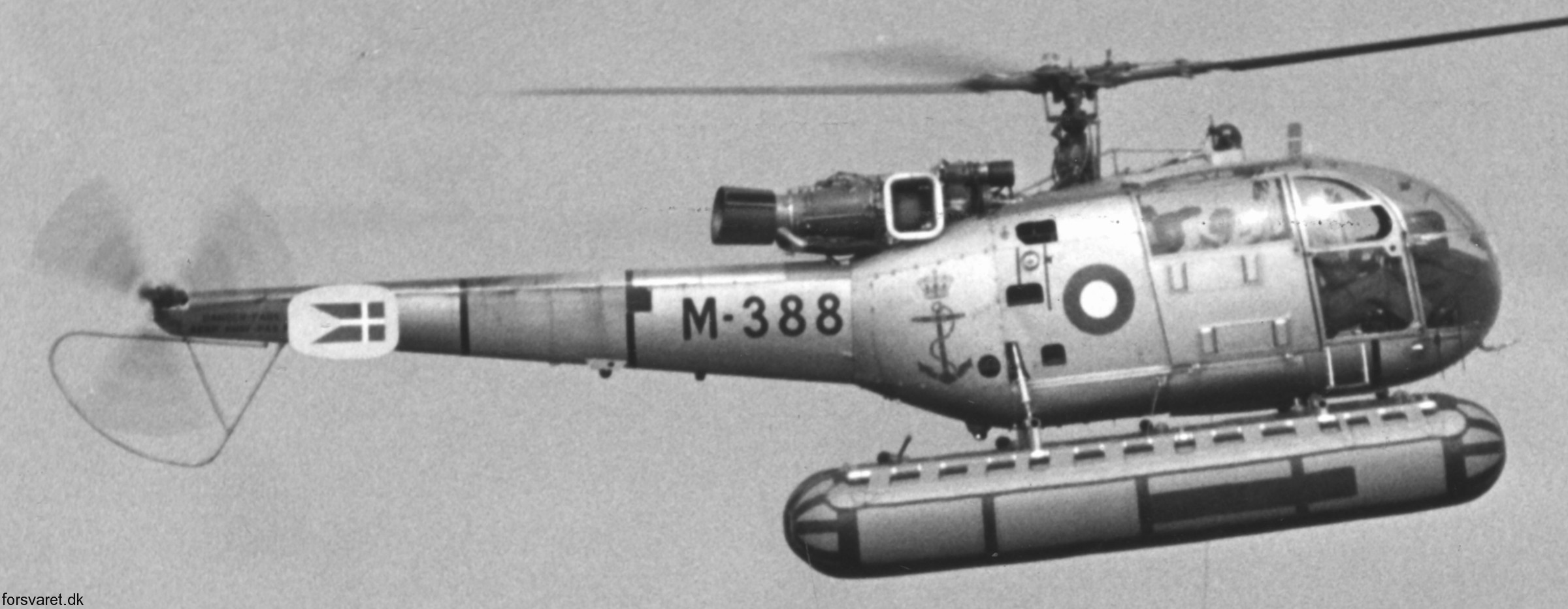 sa 316b alouette iii helicopter royal danish navy søværnet kongelige danske marine sud aviation m-388 05