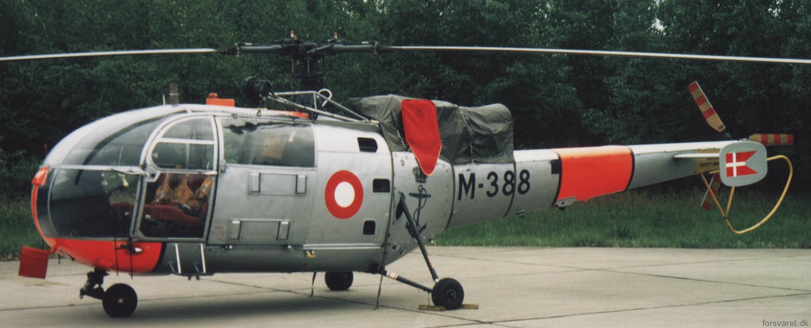 sa 316b alouette iii helicopter royal danish navy søværnet kongelige danske marine sud aviation m-388 11