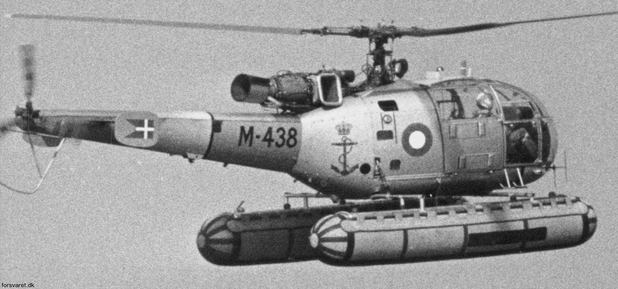 sa 316b alouette iii helicopter royal danish navy søværnet kongelige danske marine sud aviation m-438 02