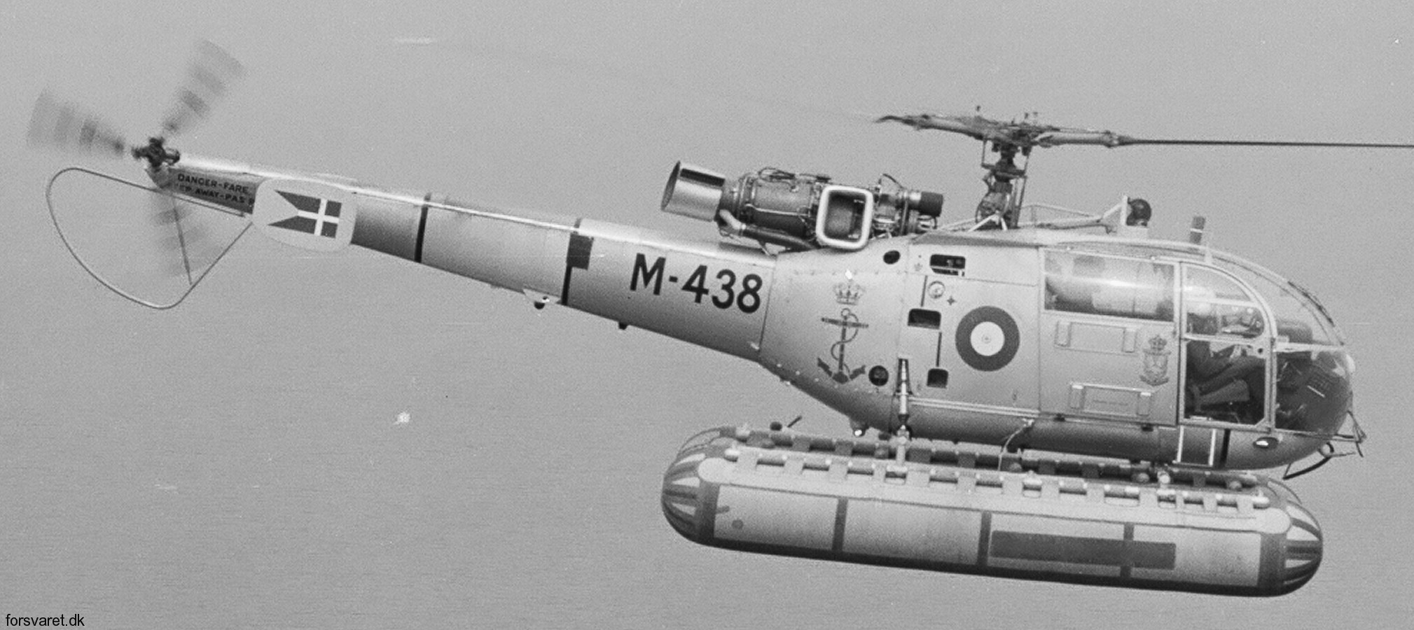 sa 316b alouette iii helicopter royal danish navy søværnet kongelige danske marine sud aviation m-438 03