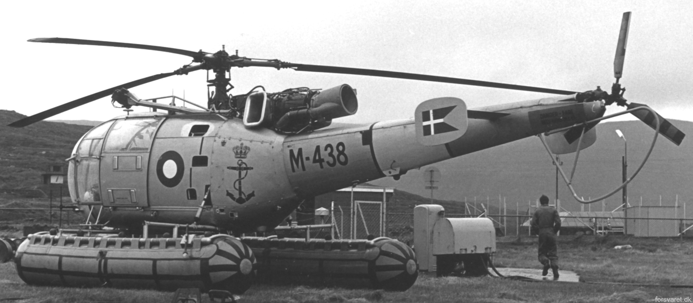 sa 316b alouette iii helicopter royal danish navy søværnet kongelige danske marine sud aviation m-438 04