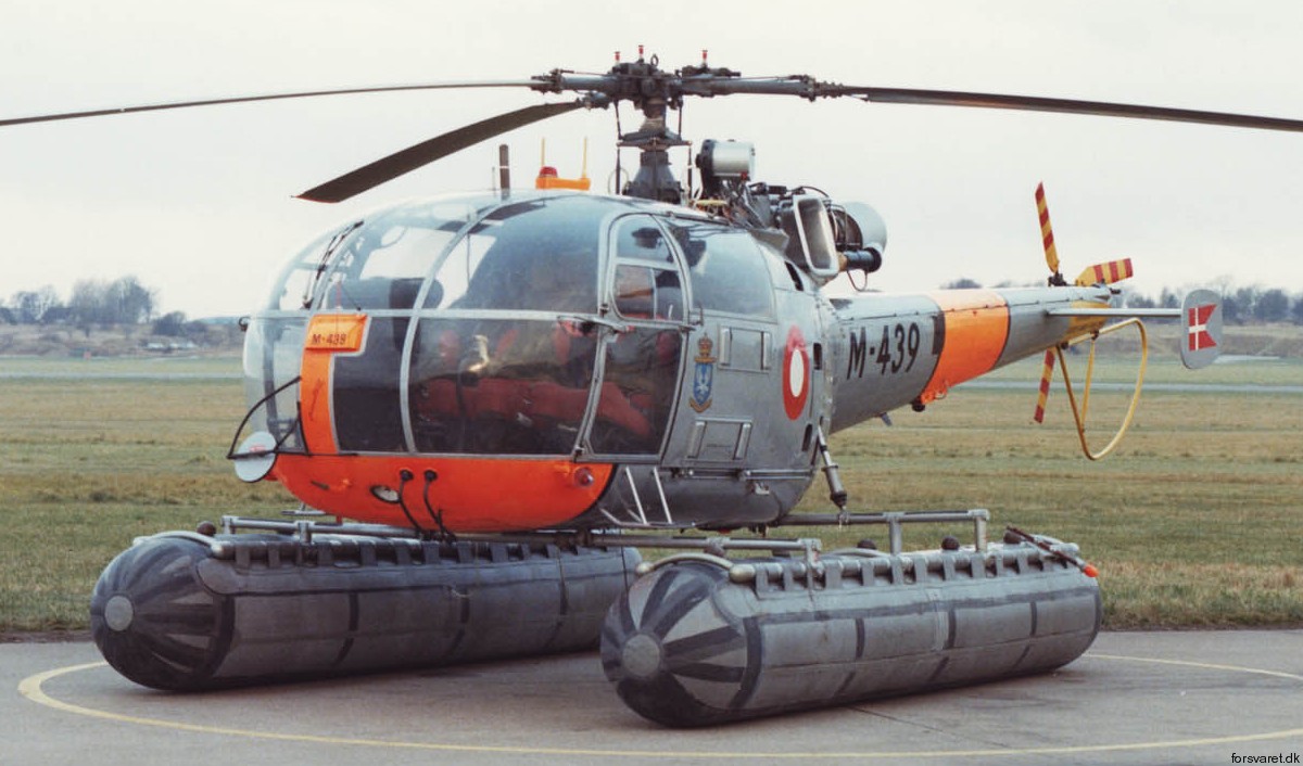 sa 316b alouette iii helicopter royal danish navy søværnet kongelige danske marine sud aviation m-439 02