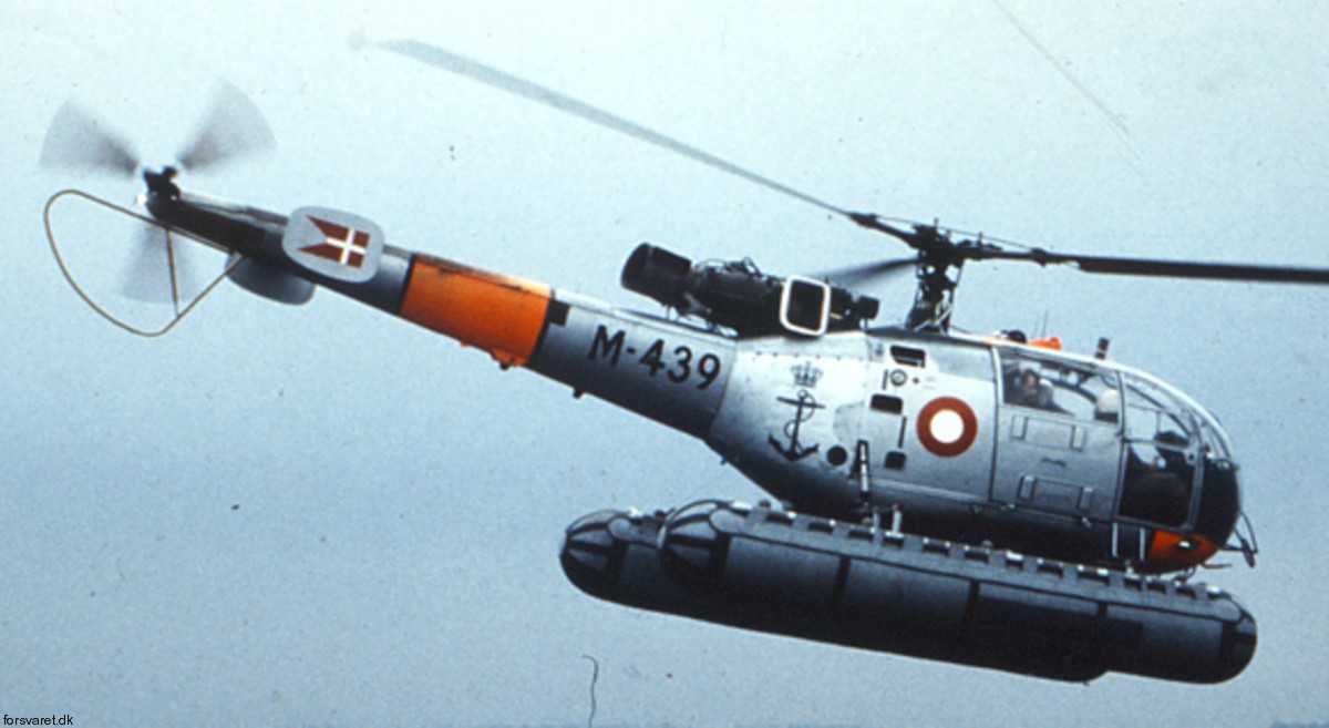 sa 316b alouette iii helicopter royal danish navy søværnet kongelige danske marine sud aviation m-439 03