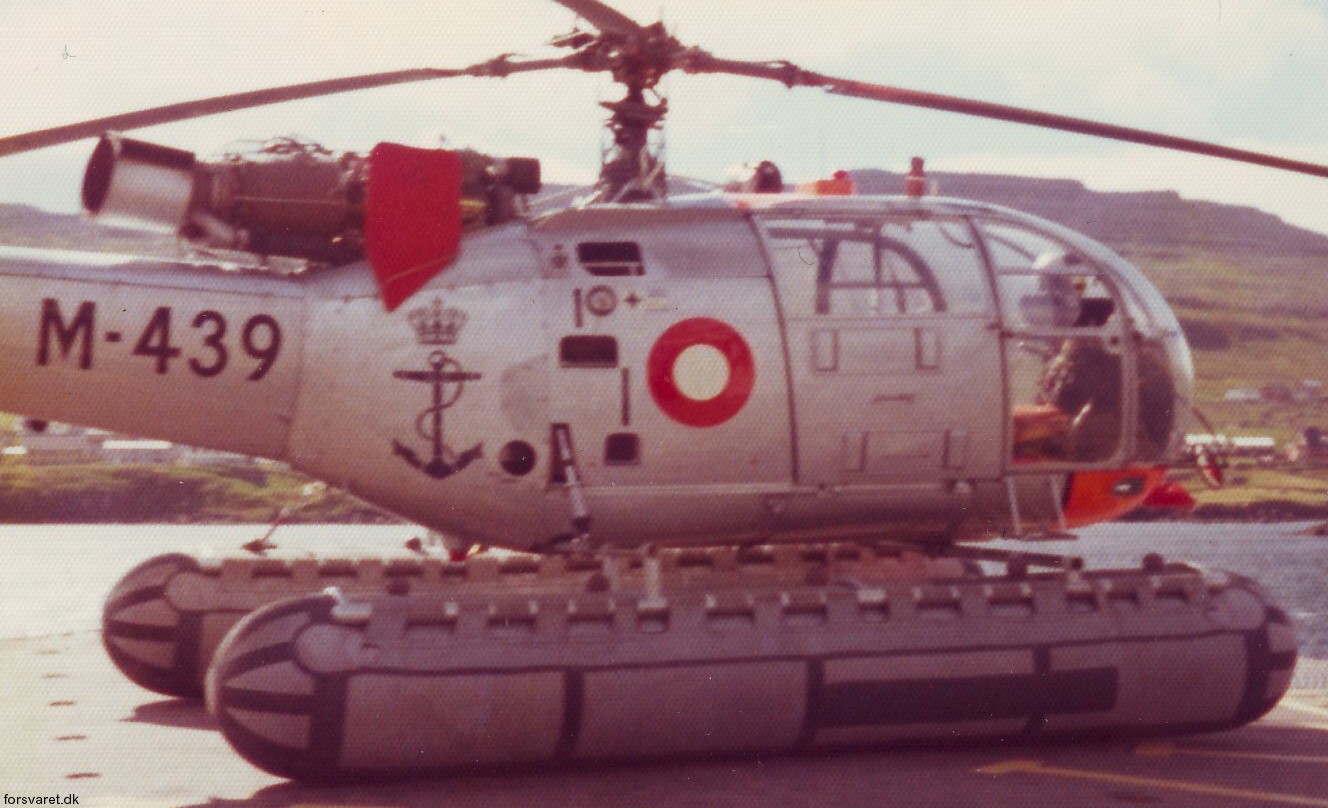 sa 316b alouette iii helicopter royal danish navy søværnet kongelige danske marine sud aviation m-439 06
