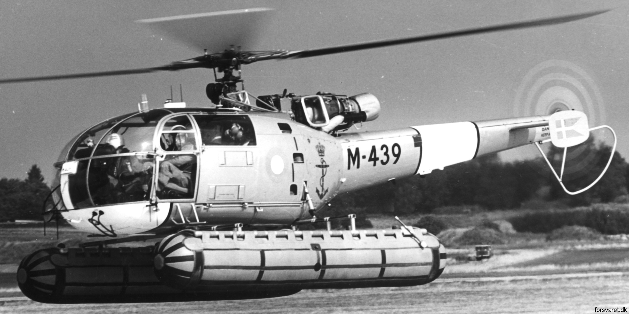 sa 316b alouette iii helicopter royal danish navy søværnet kongelige danske marine sud aviation m-439 09