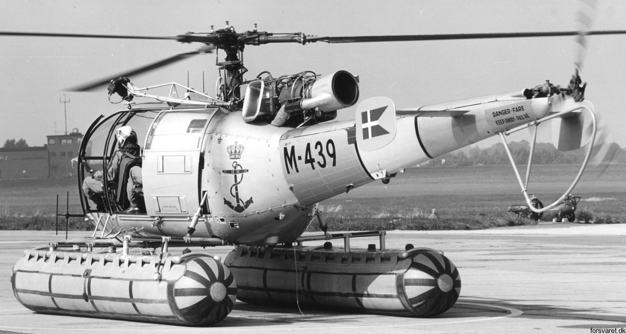 sa 316b alouette iii helicopter royal danish navy søværnet kongelige danske marine sud aviation m-439 10
