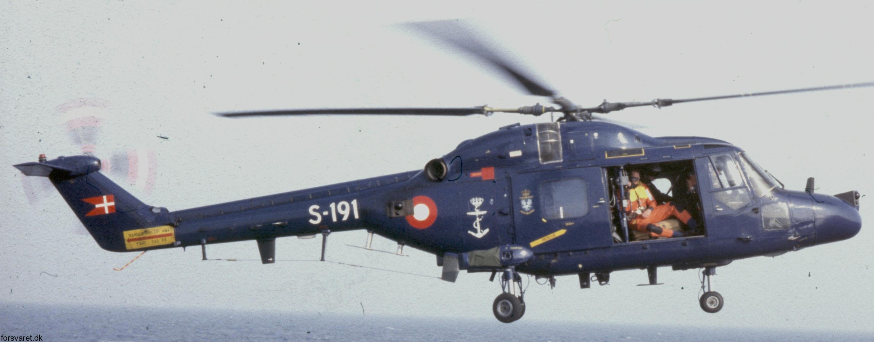 lynx mk.80 mk.90b helicopter westland royal danish navy air force kongelige danske marine flyvevabnet s-191 15