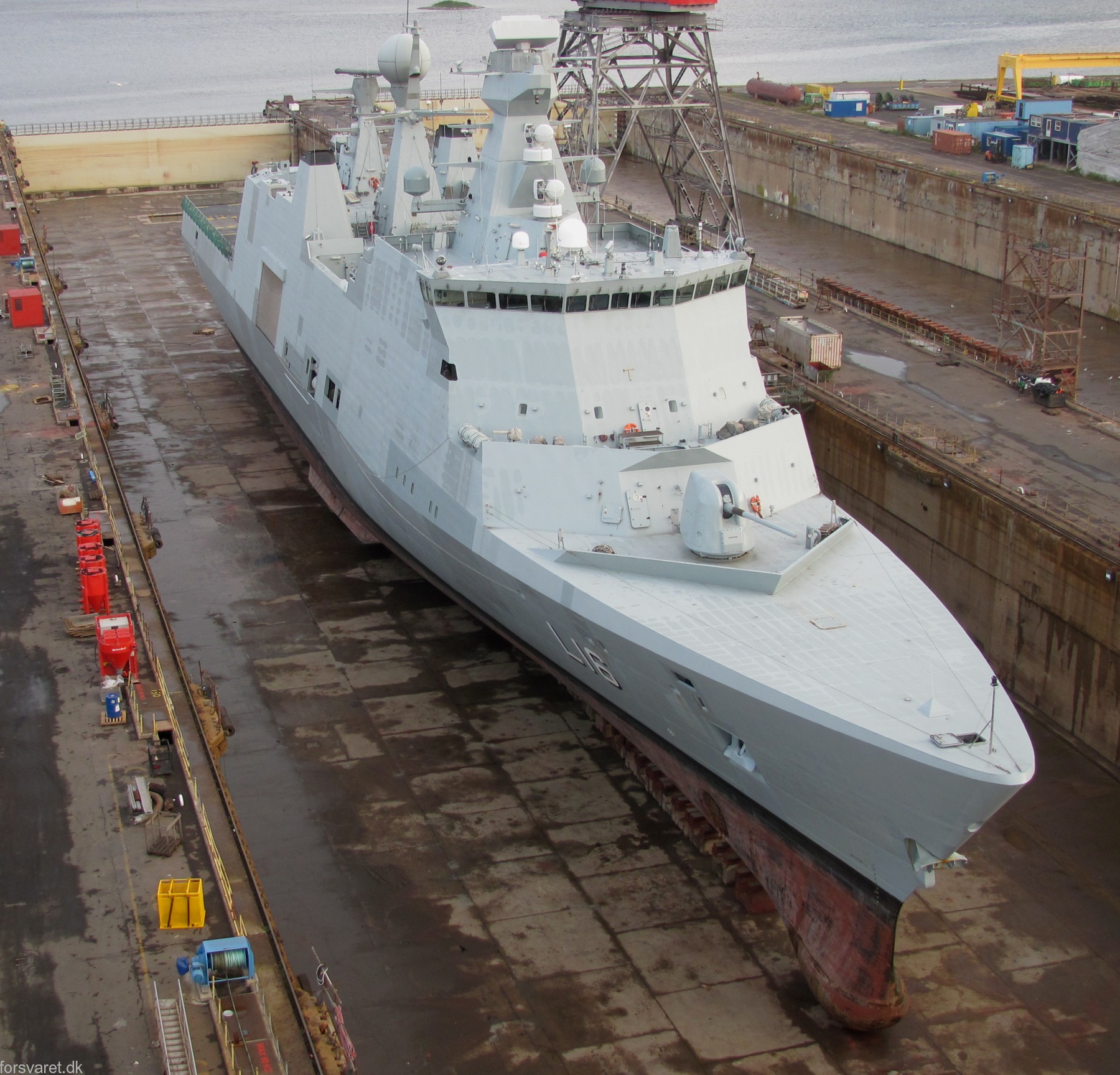 l-16 hdms absalon command support ship frigate royal danish navy 85 dry dock