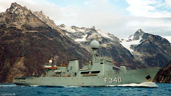 f 340 hdms beskytteren offshore patrol frigate royal danish navy kongelige danske marine
