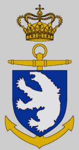 f 348 hdms hvidbjornen crest insignia patch badge frigate royal danish navy