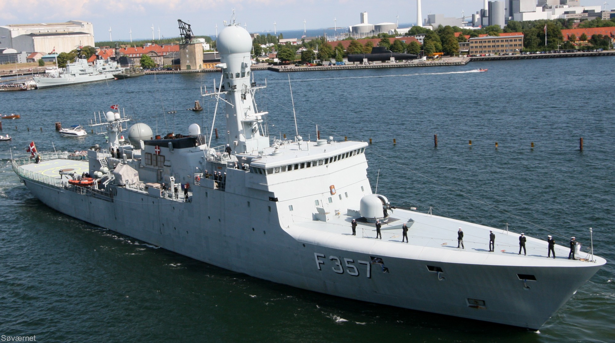 f-357 hdms thetis ocean patrol frigate royal danish navy kongelige danske marine inspektionsskibet 37