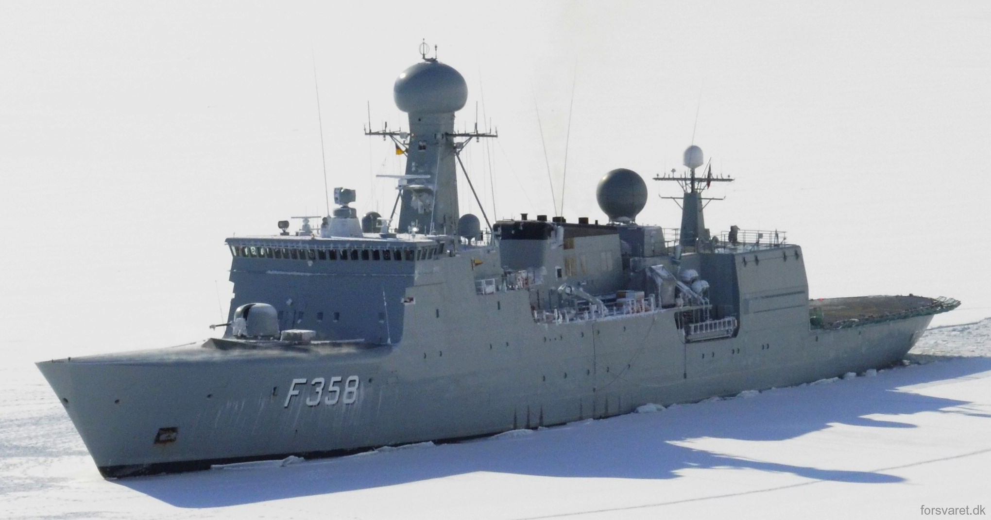Ship Postcard HDMS Triton Thetis-Class Frigate Royal Danish Navy in Greenland 
