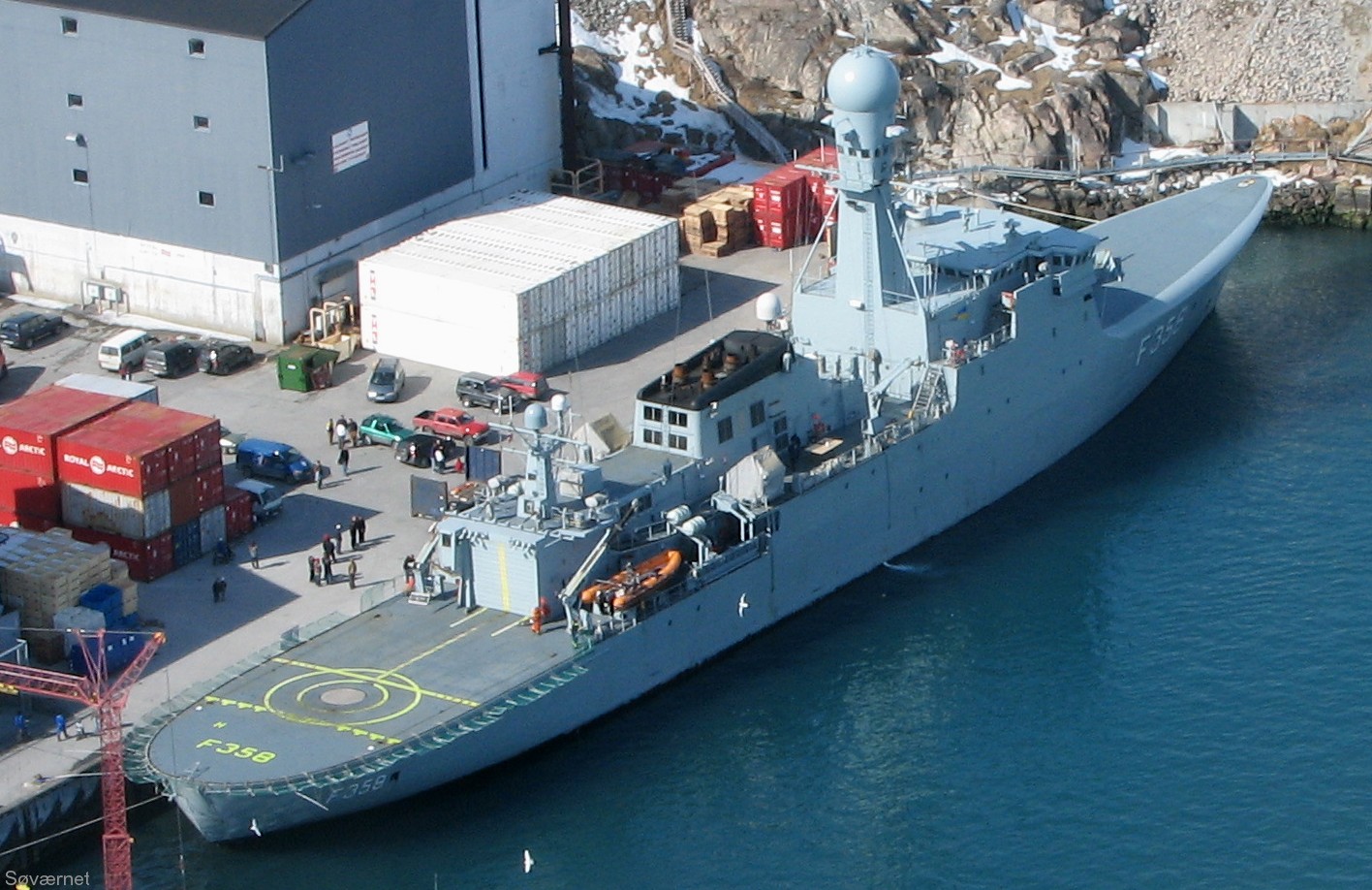 f-358 hdms triton thetis class ocean patrol frigate royal danish navy kongelige danske marine kdm inspektionsskibet 19 greenland