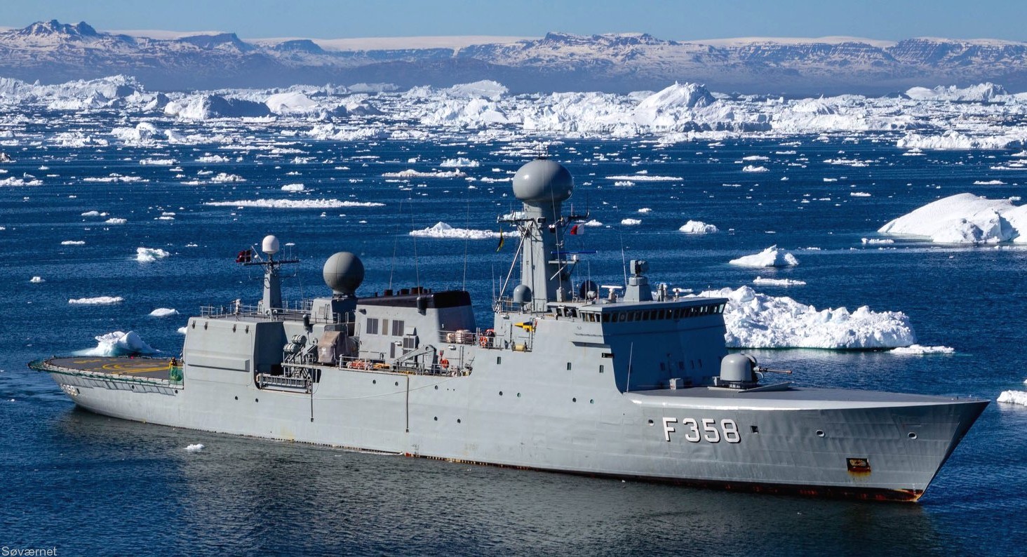 f-358 hdms triton thetis class ocean patrol frigate royal danish navy kongelige danske marine kdm inspektionsskibet 29