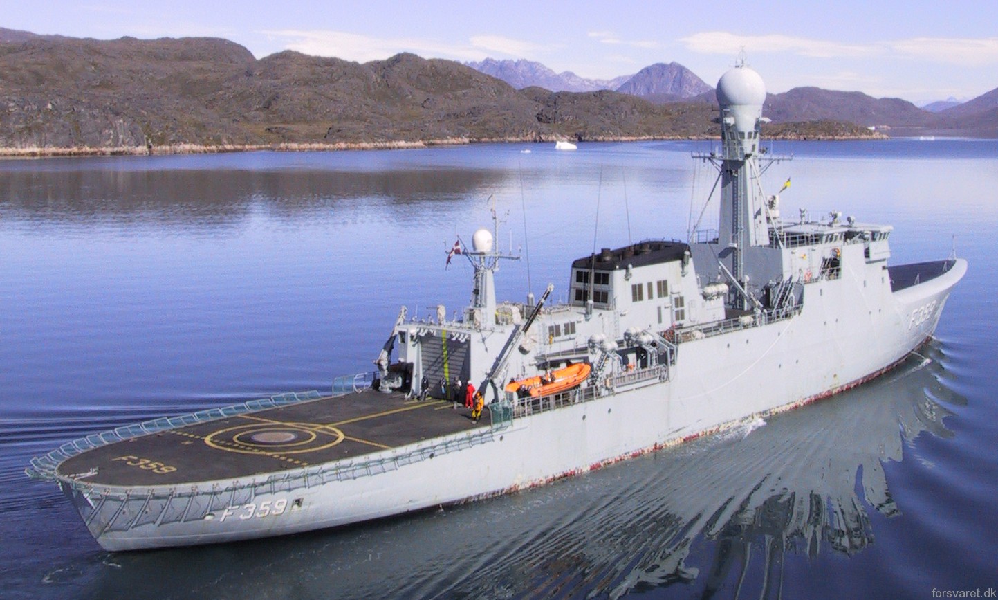 f-359 hdms vaedderen thetis class ocean patrol frigate royal danish navy kongelige danske marine kdm inspektionsskibet 13
