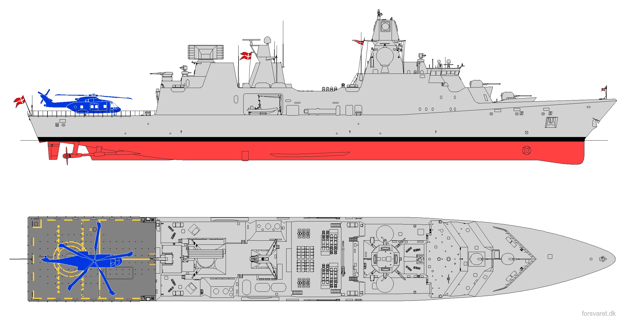 iver huitfeldt class guided missile frigate royal danish navy 04 drawing