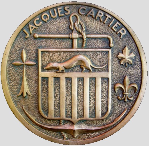 l-9033 jacques cartier insignia crest patch badge tape bouche champlain batral class amphibious landing ship tank french navy marine nationale 02c