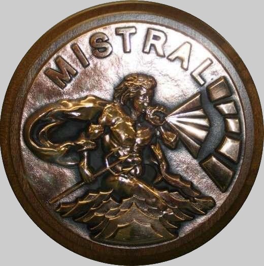 l-9013 fs mistral insignia crest patch badge tape de bouche amphibious assault ship french navy 02x
