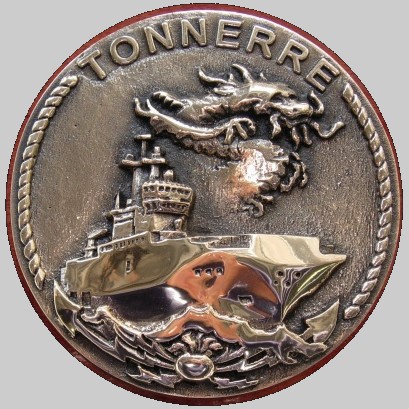 l-9014 fs tonnere insignia crest patch badge tape de bouche amphibious assault ship french navy 02x